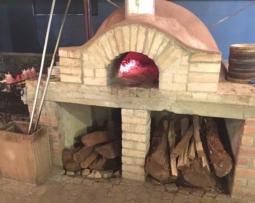 The wood-fired brick oven
